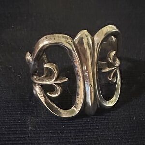 Vintage Navajo Sterling Silver Tufa Cast Thorn Cuff Bracelet